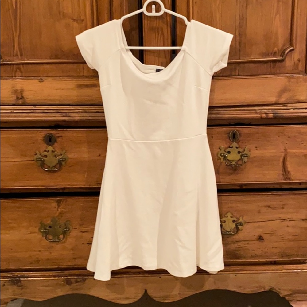 AQUA white a line dress